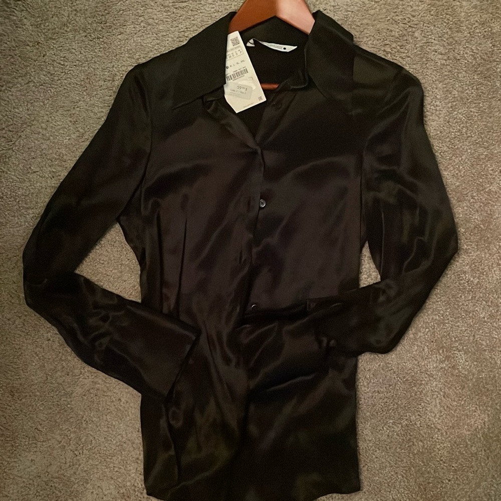 Beautiful Black Satin blouse